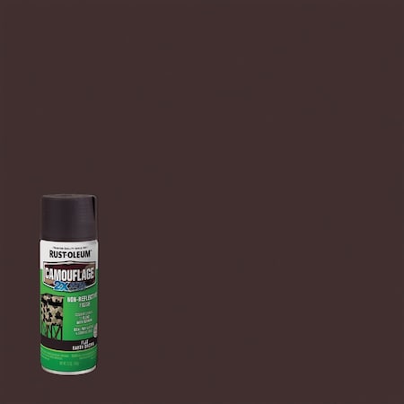 Rust-Oleum Camouflage 2X Ultra Cover 12 Oz. Flat Spray Paint, Earth Brown 279178
